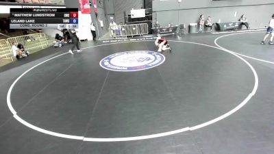 120 lbs Cons. Round 2 - Matthew Lundstrom, Cardinal Wrestling Club vs Leland Lake, Team Arcata Wrestling Club