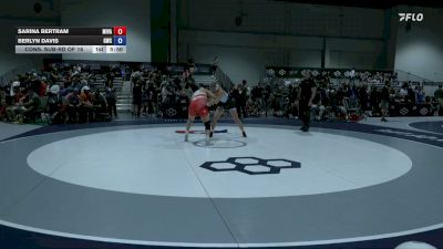 68 kg Cons. Sub-rd Of 16 - Sarina Bertram, Missouri Valley vs Berlyn Davis, Granite Wrestling Club
