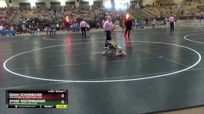 45 lbs Cons. Round 1 - Ryker Westenbarger, Blackman Wrestling Club vs Isaiah Schmidbauer, Williamson Co Wrestling Club