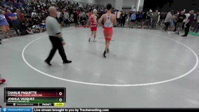 138 lbs Champ. Round 2 - Joshua Vasquez, Michigan Premier WC vs Charlie Paquette, JJ Pearce High School Wrestling