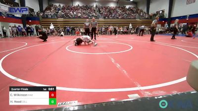 67 lbs Quarterfinal - Callen Wilkinson, Raw Wrestling Club vs Hudson Hood, Collinsville Cardinal Youth Wrestling