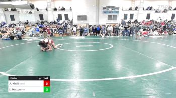 170 lbs Round Of 16 - Aman Khalil, Brockton vs Luke Hutton, Duxbury