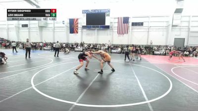 215 lbs Quarterfinal - Ryder Siegfried, Coronado vs Levi Means, Yucaipa Thunder WC