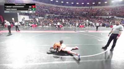 95 lbs Quarterfinal - Enzo Riggio, Poynette Panther Youth Wrestling vs Brady Queensberry, Askren Wrestling Acadamy