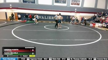 113 lbs Quarterfinal - Andrew Huerta, College Park vs Mateo DeLaIsla, Cypress Ranch