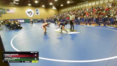 105 lbs Semifinal - Tiana Basulto, Paso Robles vs Emelie Carrillo, East Bakersfield