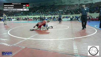 130 lbs Consi Of 16 #2 - Nikolas Meek, Crossings Christian School vs Tony Reinart, Newkirk