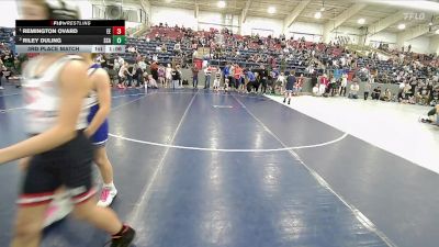 55 lbs 3rd Place Match - Riley Duling, Charger Wrestling Club vs Remington Ovard, Evanston Elite