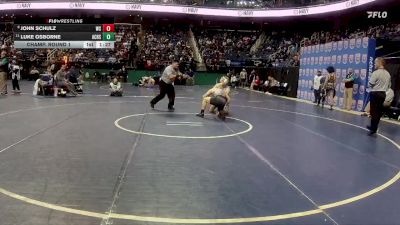 3A 150 lbs Champ. Round 1 - Luke Osborne, Ashe County High School vs John Schulz, West Carteret High School