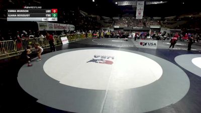 73 lbs Cons. Quarters - Iliana Boggust, Yucaipa Thunder Wrestling Club vs Emma Munson, LAWC