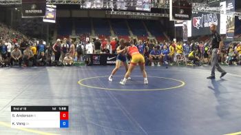 100 lbs Rnd Of 16 - Sophia Anderson, Florida vs Karina Vang, California