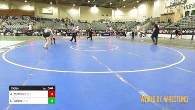 136 lbs Consi Of 8 #2 - Aneka Mathews, Silver State Wrestling Academy vs Lillian Valdez, Evergreen Valley Wrestling Club