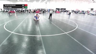 144 lbs Cons. Sub-semis - Blake Baumann, Mukwonago Wrestling Club vs Riley Klebe, Hastings Wrestling Club