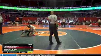 2A 106 lbs Semifinal - Anthony Alanis, Grayslake (Central) vs Cameron Phillips, Maple Park (Kaneland)
