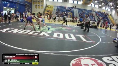 150 lbs Cons. Round 5 - Iam Garcia, Eagle Empire vs James Kosza, Wellington High School