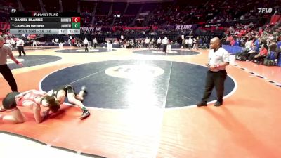 3A 150 lbs Champ. Round 1 - Daniel Blanke, Barrington vs Carson Weber, Joliet (West)