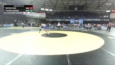 Boys 4A 165 lbs Cons. Round 4 - Viliamu Weggen, Spanaway Lake vs Brycen True, Issaquah