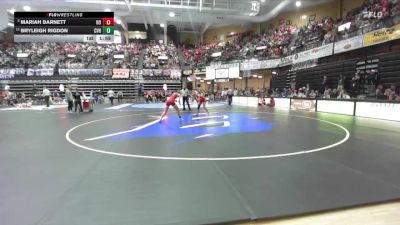 120 lbs Quarterfinal - Mariah Barnett, Hoxie HS vs Bryleigh Rigdon, Caney Valley Hs