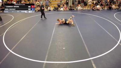 140 lbs 5th Place Match - Conway Bruns, Peak Wrestling Club vs Abel Zachay, Robbinsdale Area Wrestling