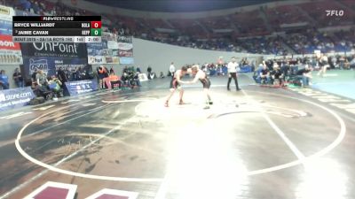 2A/1A Boys 190 Quarterfinal - Jaime Cavan, Heppner Boys vs Bryce Williardt, North Lake Boys