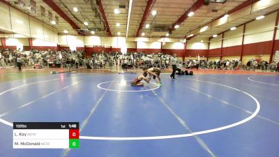 132 lbs Consi Of 16 #2 - Liam Kay, MetroWest United vs Maxwell McDonald, MetroWest United