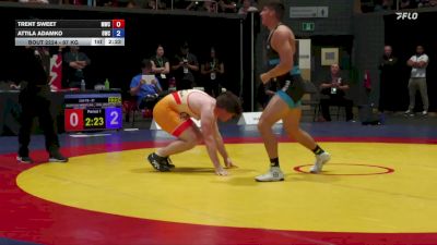 97 kg Quarterfinal - Trent Sweet, Mariposa Wrestling Club vs Attila Adamko, OXEL Wrestling Club