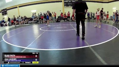 74 lbs Quarterfinal - Elias Faith, Maurer Coughlin Wrestling Club vs Max Hughes, Team Jeff Wrestling Club