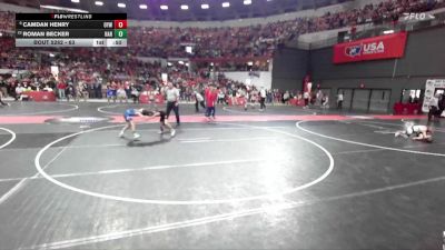63 lbs Cons. Round 2 - Roman Becker, Hartford vs Camdan Henry, Omro Youth Wrestling