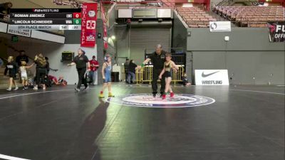 Intermediate Boys - 59 lbs 5th Place Match - Roman Jimenez, Legacy Wrestling Center vs Lincoln Schneider, Wright Wrestling Academy