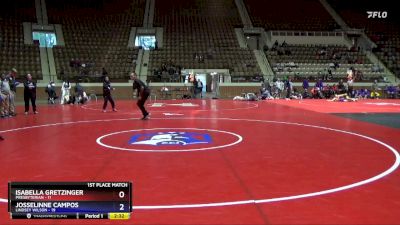 160 lbs Finals (2 Team) - Isabella Gretzinger, Presbyterian vs Josselinne Campos, Lindsey Wilson