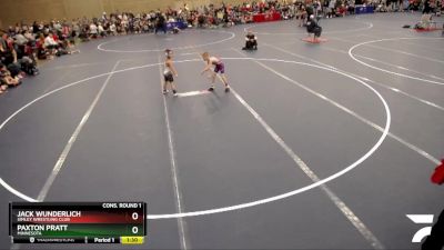 60-63 lbs Cons. Round 1 - Paxton Pratt, Minnesota vs Jack Wunderlich, Simley Wrestling Club