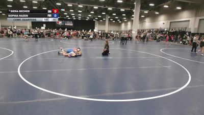105 lbs Cons. Quarters - Sophia Hazen, Powerhouse Wrestling Club vs Siera Becker, Sebolt Wrestling Academy