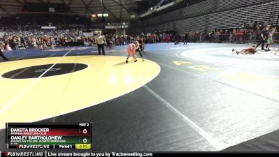 74 lbs Quarterfinal - Oakley Bartholomew, Enumclaw Yellow Jackets Wrestling Club vs Dakota Brocker, Piranha Wrestling Club