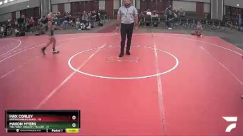 82 lbs Round 5 (6 Team) - Max Corley, Untouchables Black vs Mason Myers, The Funky Singlets Yellow