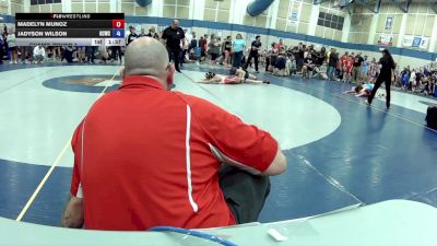 14U Girls FS - 89.8-101.8 Champ. Round 1 - Madelyn Munoz vs Jadyson Wilson, Owen County Wrestling Club