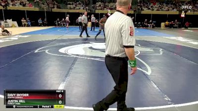 138-2A/1A Cons. Round 3 - Justin Hill, Forest Park vs Davy Snyder, South Carroll