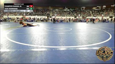 140 lbs Round Of 32 - Champion Manuel Jr., Highlander Youth vs Alex Rodriguez, Tonkawa Takedown Club