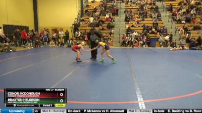 60 lbs Cons. Round 2 - Braxton Helgeson, Lake Mills Youth Wrestling vs Conor McDonough, Pursuit Wrestling Minnesota