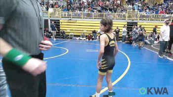 54 lbs Consolation - Sydney Bach, Weatherford Youth Wrestling vs Emily Stowers, Madill Takedown