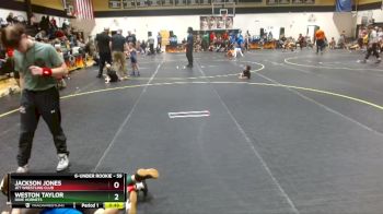 59 lbs Round 3 - Jackson Jones, JET Wrestling Club vs Weston Taylor, Dixie Hornets