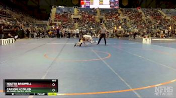 120 lbs Champ. Round 1 - Carson Kozojed, Hillsboro-Central Valley vs Holter Bridwell, Linton-HMB