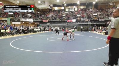 100 lbs 1st Place Match - Kaeleigh Klein, Plainville HS vs Henzley Matthies, St. Francis HS