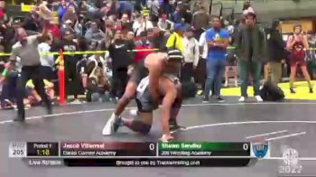 205 lbs Champ. Round 1 - Jacob Villarreal, Daniel Cormier Academy vs Shawn Sandhu, 209 Wrestling Academy