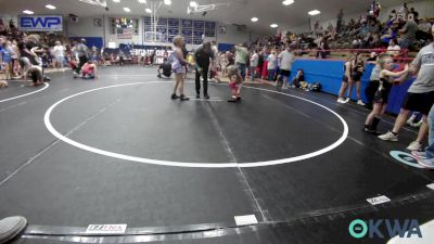 75-83 lbs Rr Rnd 3 - Carlynn Rojo, Hennessey Takedown Club vs Tynlie Lewis, Harrah Little League Wrestling