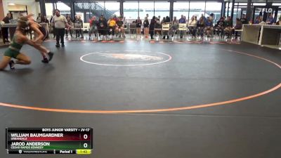 JV-17 lbs Round 4 - Jarod Anderson, Cedar Rapids Kennedy vs William Baumgardner, Urbandale