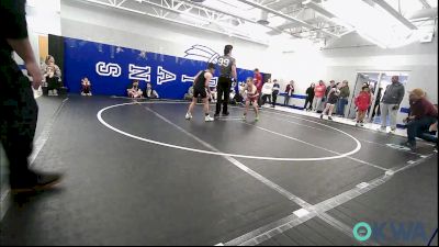 80/85 lbs Semifinal - Brueck Larkin (80), ARDMORE TAKEDOWN CLUB vs Ares Pearson, Norman North