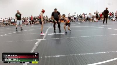 80 lbs Round 3 (8 Team) - Lucas Koran, Takedown Elite Silver vs Bentley Pope, Takedown Elite Black