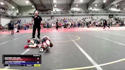 86-90 lbs Round 2 - Hayden Wilson, Open Mats Wrestling Club vs Jaxten Harrington, Ozark Youth Wrestling