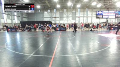 14U Girls - 125 lbs Champ. Round 1 - Taoince Stahl, WA vs Austin Wood, TX