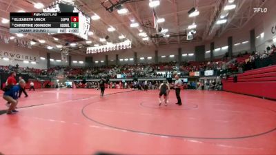 138 lbs Champ. Round 1 - Christine Johnson, Fort Worth Boswell vs Elizabeth Urick, Coppell